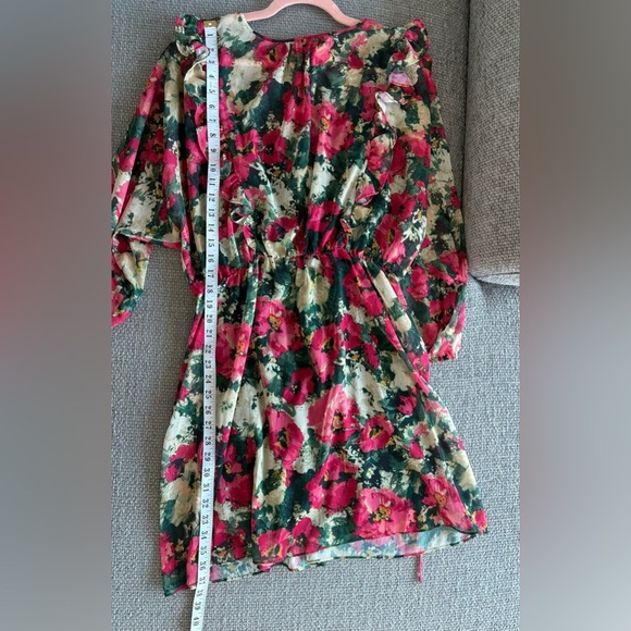 H&M Floral Green Ruffle Mini Dress – M – Excellent Condition - Picture 12 of 16